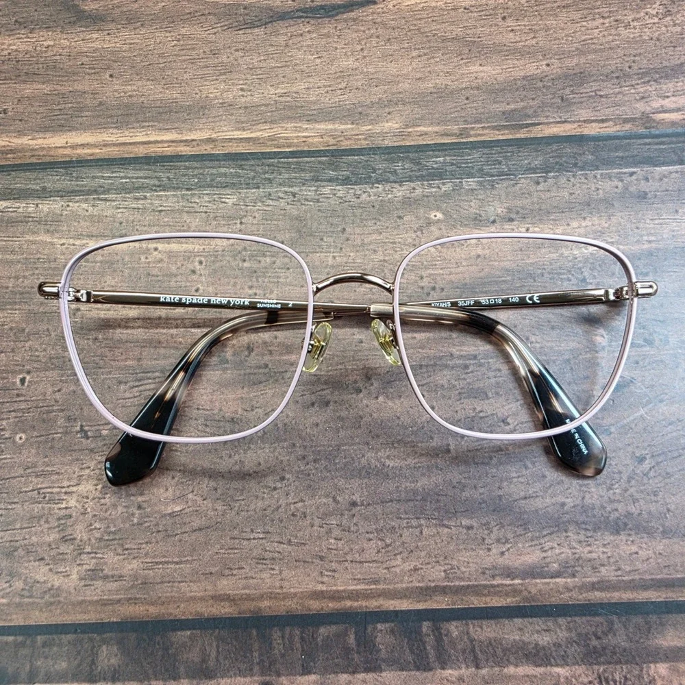 Kate Spade New York Kiyahs Rose Gold Blue Eyeglasses 53 18‎ 140 FRAMES ONLY